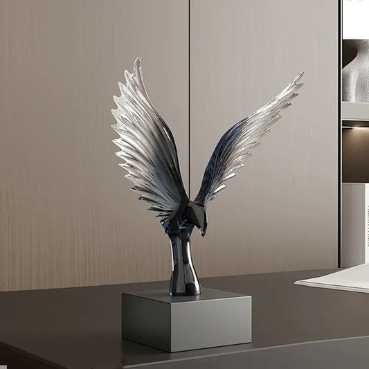 Modern Winged Bird Sculpture