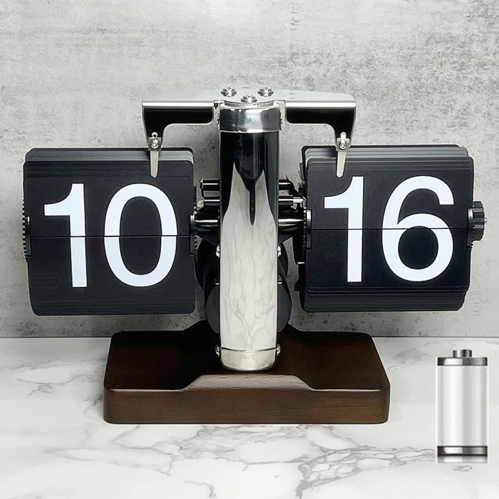 Retro Page-Turning Desk Clock
