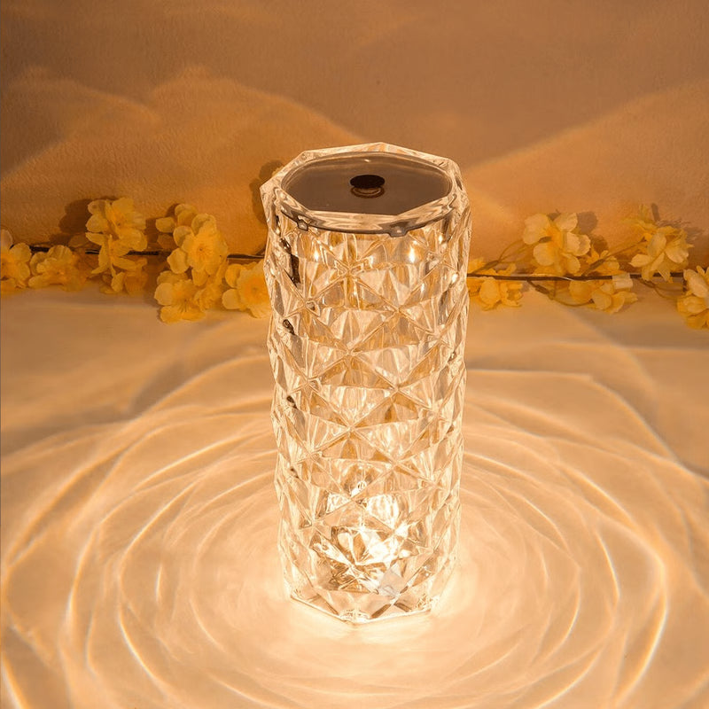Touch-Control Rose Acrylic Lamp