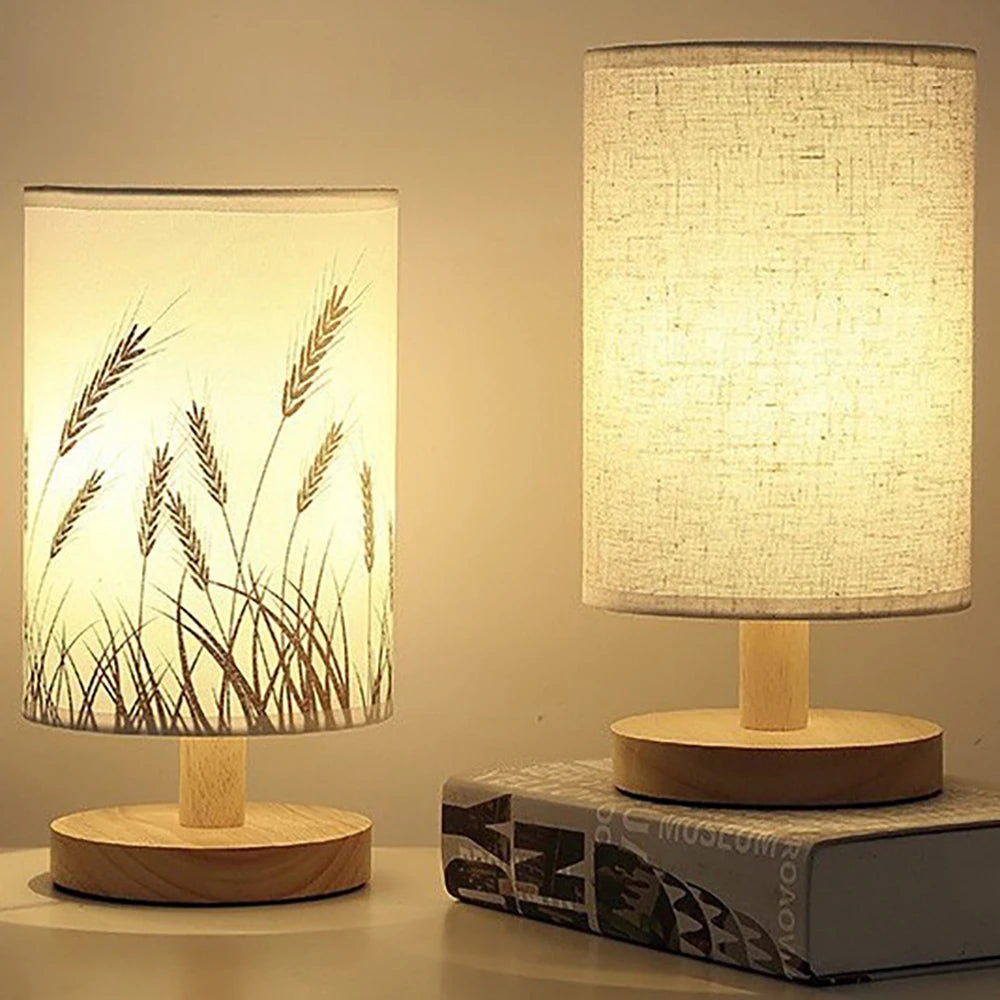 Japanese-Style Wooden Table Lamp