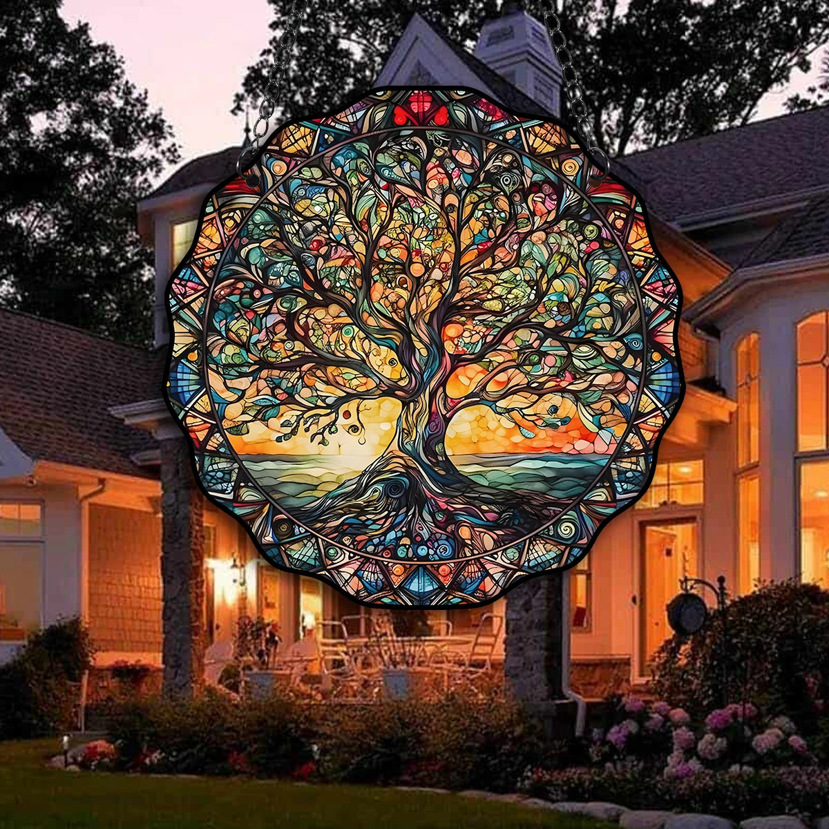 Tree-Themed Sun Decorative Hanging Sign