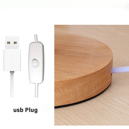 Japanese-Style Wooden Table Lamp