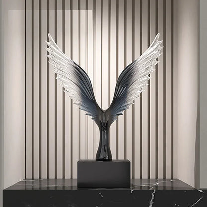 Modern Winged Bird Sculpture