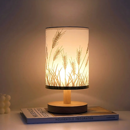 Japanese-Style Wooden Table Lamp