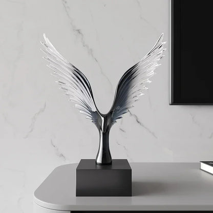 Modern Winged Bird Sculpture