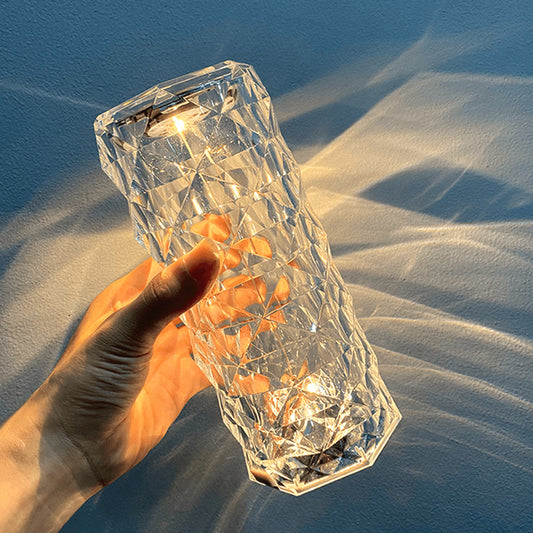 Touch-Control Rose Acrylic Lamp