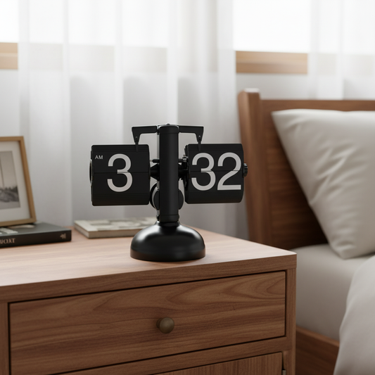 Retro Page-Turning Desk Clock